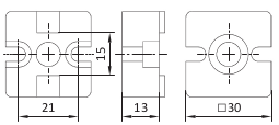 Łącznik T 30x30 ESD [8]